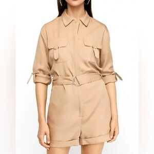 Express Utility Zipper Romper with chest pockets and belt-size XS ( run big )